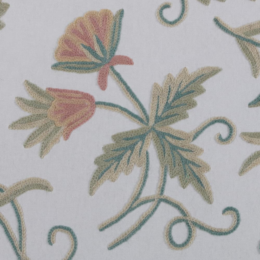Manasbal Hand Embroidered Crewel Fabric thumbnail 4