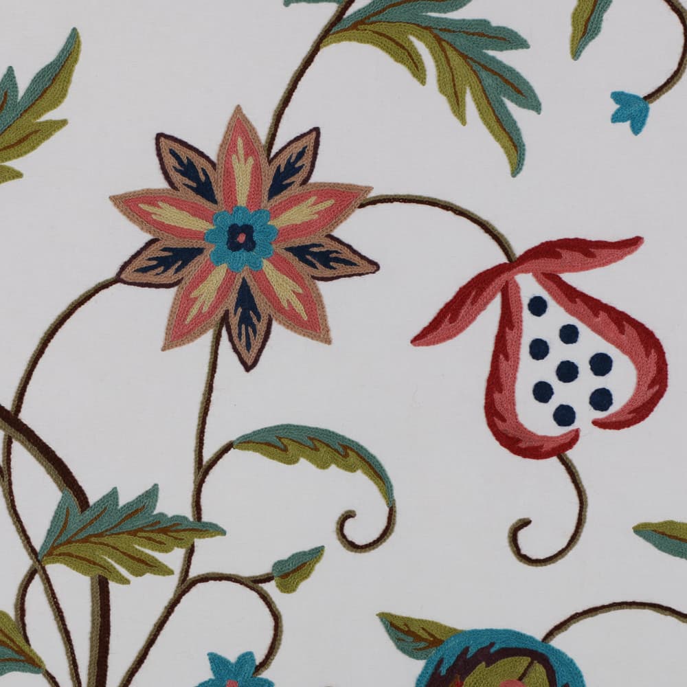 Strawberry Hand Embroidered Crewel Fabric thumbnail 4