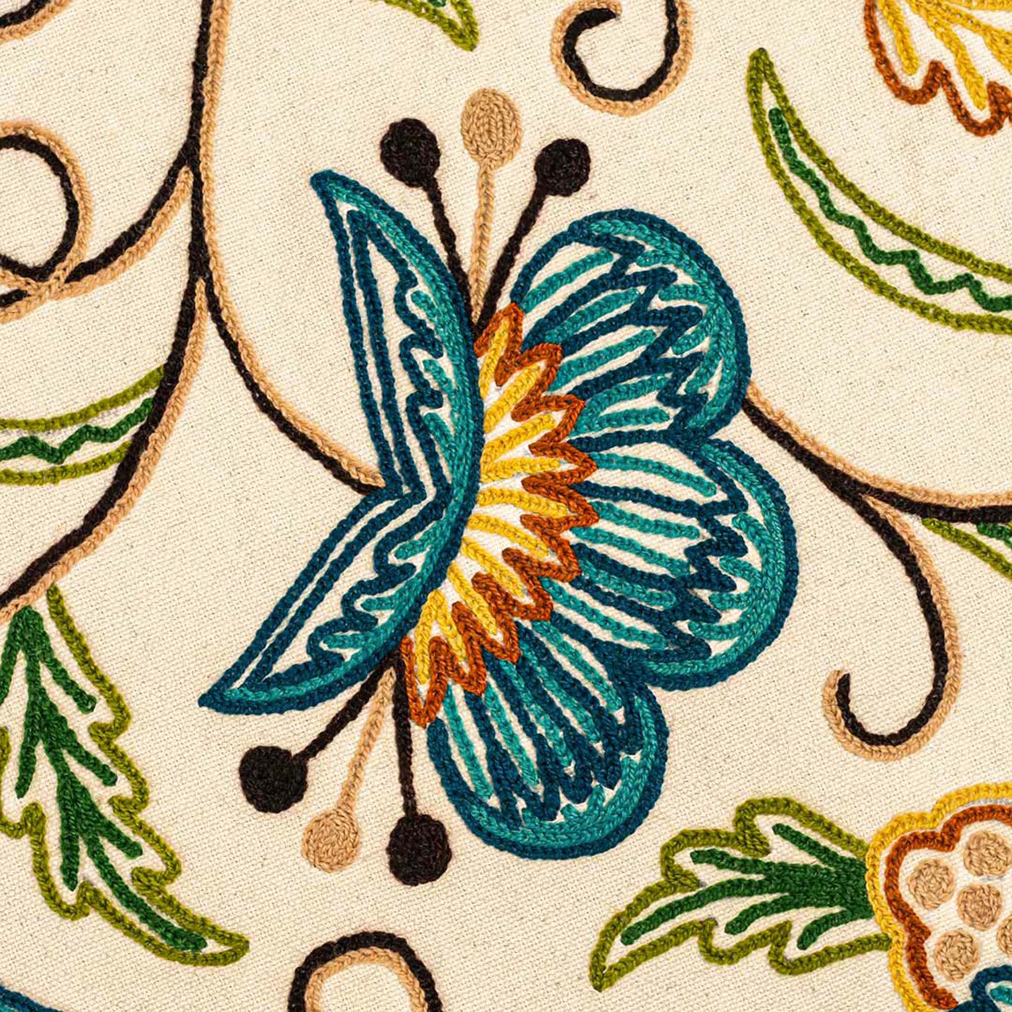 Kashmir Gulabdar Hand Embroidered Crewel Curtain Panel thumbnail 3