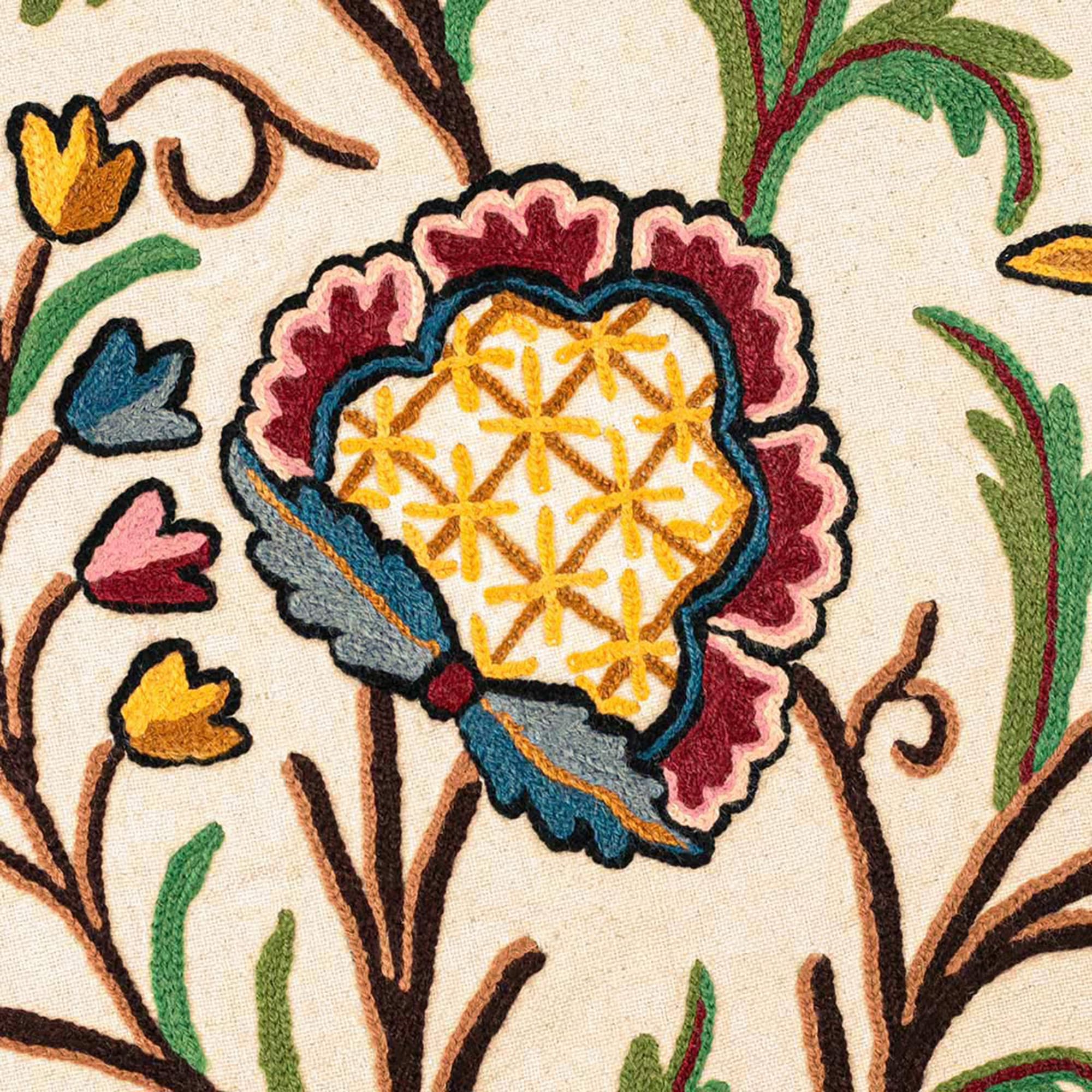 Kashmir Danzdar Hand Embroidered Crewel Curtain Panel thumbnail 3